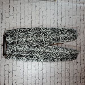 CULPOS X INC Snakeskin Print Joggers/Lounge Pants Size L EUC